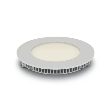ONE Light Round Recessed Panels - spot à encastrer - Ø 120 mm, Ø 108 mm taille d'encastrement - 8W LED inclus - IP40 - blanc - couleur de lumière blanche