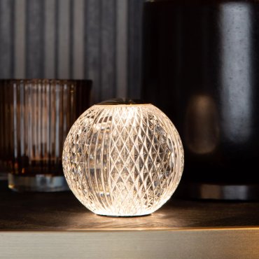 Lucide Cintra - lampe de table - Ø 11 x 10,5cm - 3 niveaux de gradation - 2W LED inclus - rechargeable - 2700K