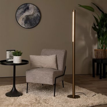 Lucide Griffith - lampadaire avec variateur tactile - Ø 21 x 140 cm - 18W dimmable LED inclus - bronze