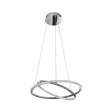 Nova Luce Livorno - lampe suspendue - Ø 45 x 120 cm - 29W LED inclus - chrome