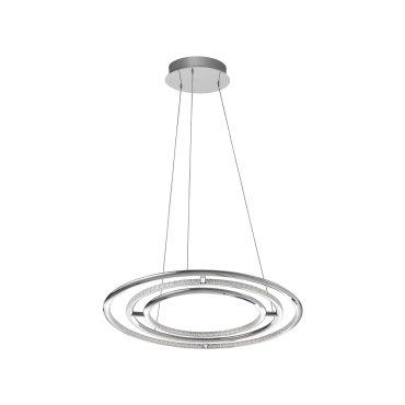Nova Luce Livorno - lampe suspendue - Ø 60 x 120 cm - 55W LED inclus - chrome