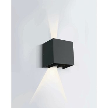 ONE Light Indoor/Outdoor Adjustable Beams - applique murale extérieure - 14 x 10,5 x 14,5 cm - 2 x 3W LED inclus - IP54 - anthracite