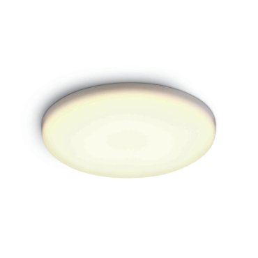 ONE Light Frameless Range - plafonnier d'extérieur - Ø 10 x 2,2 cm - 8W LED inclus - IP65 - blanc - couleur de lumière blanc chaud