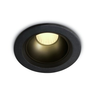 ONE Light Retro Dark Light Range - spot à encastrer - Ø 75 mm, Ø 65 mm encastré - 7W LED inclus - noir