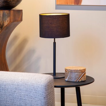 Lucide Maya - lampe à poser - Ø 26 x 50,5 cm - noir