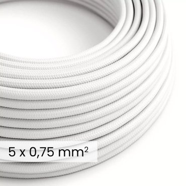 Creative Cables - Câble textile DALI 5x0,75mm² - par 100 cm - blanc