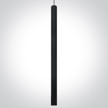 ONE Light spots sur rail - suspension - système sur rail triphasé - Ø 3,2 x 60 cm - 8W LED incluse - noir