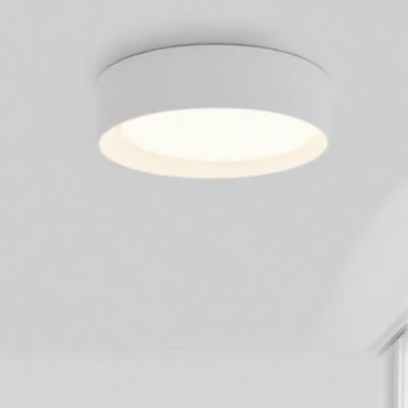 Nova Luce Oby - plafonnier - Ø 45 x 12 cm - 30W LED dimmable inclus - blanc sable