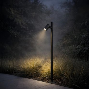 Nova Luce Darma - lampe de jardin - Ø 11 x 85 cm - 7W LED inclus - IP65 - noir sablé