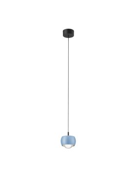 Nova Luce Conga - lampe suspendue - Ø 9,6 x 140 cm - 13W LED inclus - bleu clair