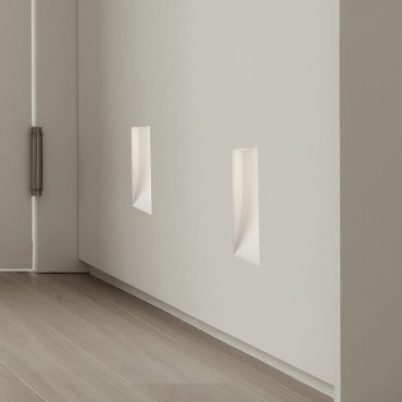 Nova Luce Eurona - applique encastrée - 24,5 x 10,8 cm - plâtre blanc