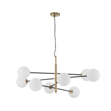Nova Luce Vitra - lampe suspendue - 120 x 103 x 145 cm - or satiné et noir