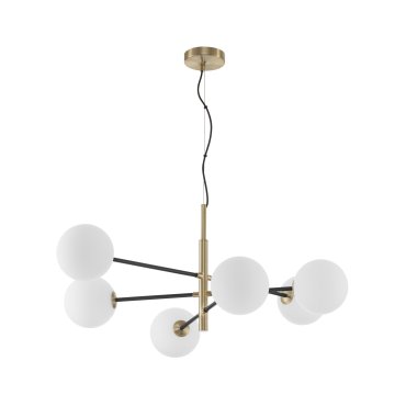 Nova Luce Vitra - lampe suspendue - 103 x 75 x 136 cm - or satiné et noir