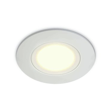 ONE Light Gamme Salle de Bains - spot encastré - Ø 85 mm, Ø 68 mm encastré - 6W LED inclus - IP65 - blanc - couleur de lumière blanche