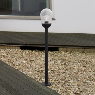 Nova Luce Omika - lampe de jardin - Ø 15 x 97 cm - IP54 - gris foncé