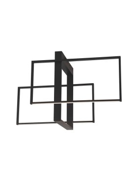 Nova Luce Clea - plafonnier - 70 x 40 x 40 cm - 26W LED inclus - noir sable