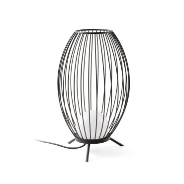 Faro Cage - lampadaire - Ø 13,4 x 57 cm - 12W LED inclus - IP65 - gris foncé