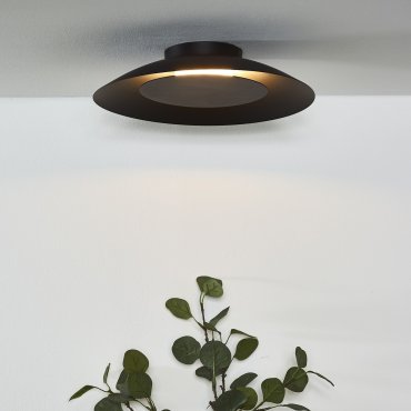 MODÈLE D’EXPOSITION - Lucide Foskal - plafonnier - Ø 34 x 7 cm - 12W LED inclus - noir