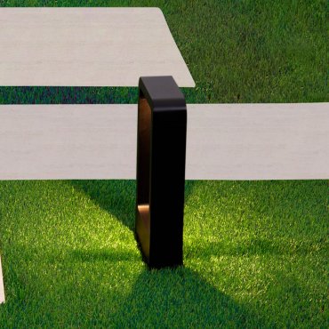 Nova Luce Minimal - lampe de jardin - 16,3 x 30 x 5,7 cm - 7W LED inclus - IP65 - noir sablé