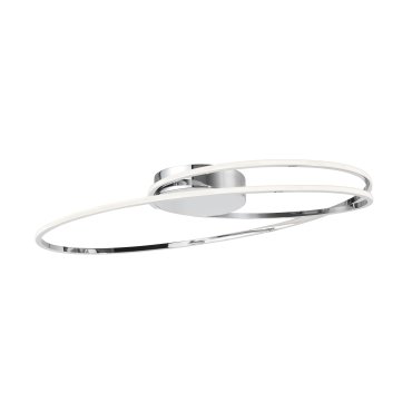 Nova Luce Viareggio - plafonnier - 60 x 35 x 15 cm - 28W LED inclus - chrome