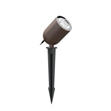 VK Lighting Sui - spot à piquet - Ø 7 x 9,8 cm - 12W LED inclus - IP65 - Brun rouille