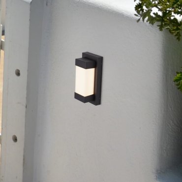 Nova Luce Leto - applique murale extérieure - 14,5 x 29 x 10,2 cm - 18W LED inclus - IP65 - noir sablé