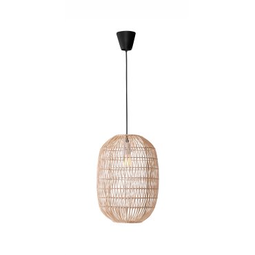Nova Luce Melody - lampe suspendue - Ø 30 x 250 cm - brun et noir