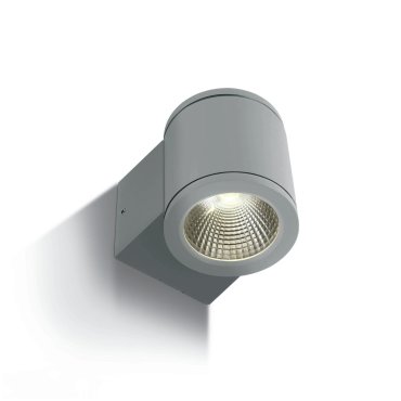 ONE Light cylindre mural extérieur - applique murale extérieure - 8 x 10,6 x 9 cm - 6W LED inclus - IP54 - gris