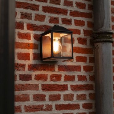 Lutec Spire - applique murale extérieure - 14,3 x 17,5 x 12,3 cm - IP44 - noir