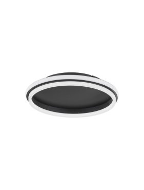 Nova Luce Willow - plafonnier - Ø 45 x 6 cm - 38W LED inclus - noir sable