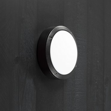 Nordlux Desi 22 - applique murale extérieure - Ø 22,3 x 7 cm - IP44 - noir