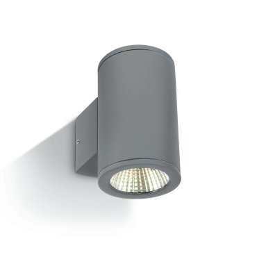 ONE Light Outdoor Wall Cylinders Up &amp; Down Beam - applique murale extérieure - 8 x 10,6 x 13,8 cm - 2 x 6W LED inclus - IP54 - gris