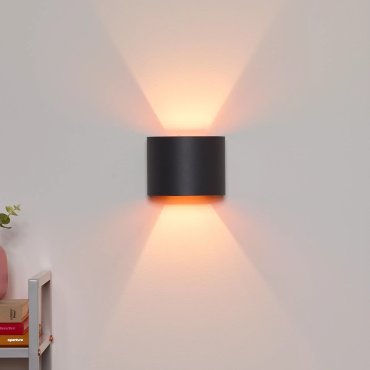 Lucide Xio - applique murale avec 2 faisceaux réglables - 11 x 13 x 9,7 cm - 4W LED dimmable inclus - gris