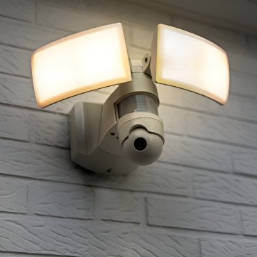 Lutec Libra - applique murale extérieure avec détecteur de mouvement et caméra - smart lighting - Lutec Connect - 20,2 x 30,9 x 22,7 cm - 36W LED inclus - IP44 - blanc satiné