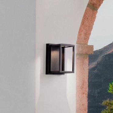 Nova Luce Prive - applique murale extérieure - 12 x 19 x 14 cm - 14W LED inclus - IP65 - noir sablé