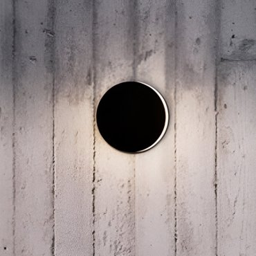 Nova Luce Oono - applique murale extérieure - Ø 14,5 x 4,7 cm - 11W LED inclus - IP65 - anthracite foncé
