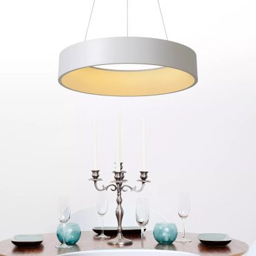 Lucide Talowe Led - lampe suspendue - Ø 60 x 142 cm - 39W LED dimmable inclus - blanc