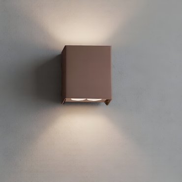 Nova Luce Elio - applique murale extérieure - 11,4 x 13 x 6,2 cm -  12W LED inclus - IP65 - corten