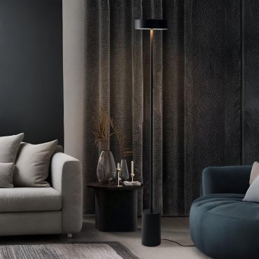 Nova Luce Thea - lampadaire - Ø 20 x 135 cm - 17W  LED inclus - noir