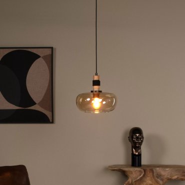 Lucide Ilona - lampe suspendue - Ø 30 x 162 cm - noir
