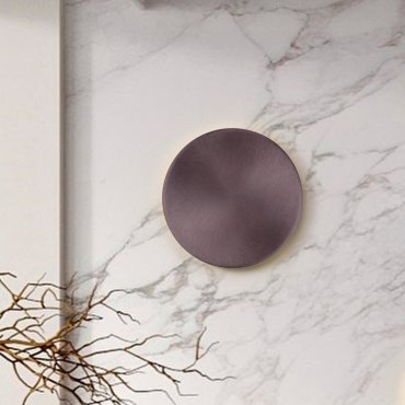 Nova Luce Cyrcle - applique murale - Ø 30 x 3,5 cm - 21W LED inclus - café brossé