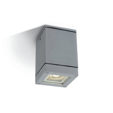 ONE Light GU10 Outdoor Cubes - plafonnier d'extérieur - 6,3 x 6,3 x 9,8 cm - IP54 - gris