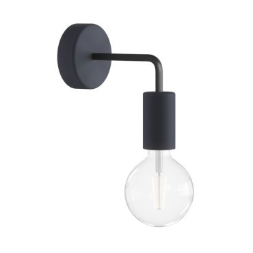 Creative Cables Eiva - applique murale avec fixation en silicone - Ø 12,5 x 14 cm - IP65 - noir