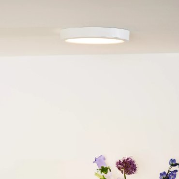 Lucide Tendo - plafonnier / spot encastré - Ø 22,5 x 3 cm - 18W LED inclus - blanc