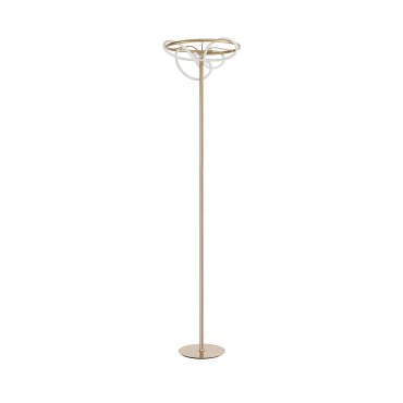 Nova Luce Tiriac - lampadaire - Ø 40 x 160 cm - 28W LED inclus - or et blanc