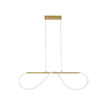 Nova Luce Tiriac - lampe suspendue - 90 x 20 x 120 cm - 29W LED dimmable inclus - or et blanc