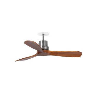 Faro Lantau S - ventilateur de plafond avec rosace encastrée - Ø 107 cm - nickel mat et noyer