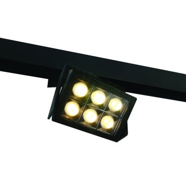 ONE Light système de rail magnétique - Shop Track Lights - spot sur rail - 15 x 3,9 x 12,6 cm - 26W LED inclus - noir