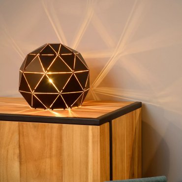 Lucide Otona - lampe à poser - Ø 25 x 22 cm - noir