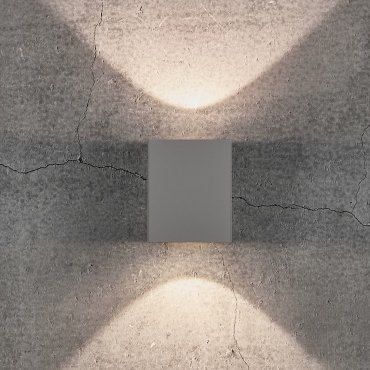 Nordlux Canto Kubi 2 - applique murale extérieure - 8,7 x 10,4 x 10 cm - 2 x 6W LED inclus - IP44 - gris